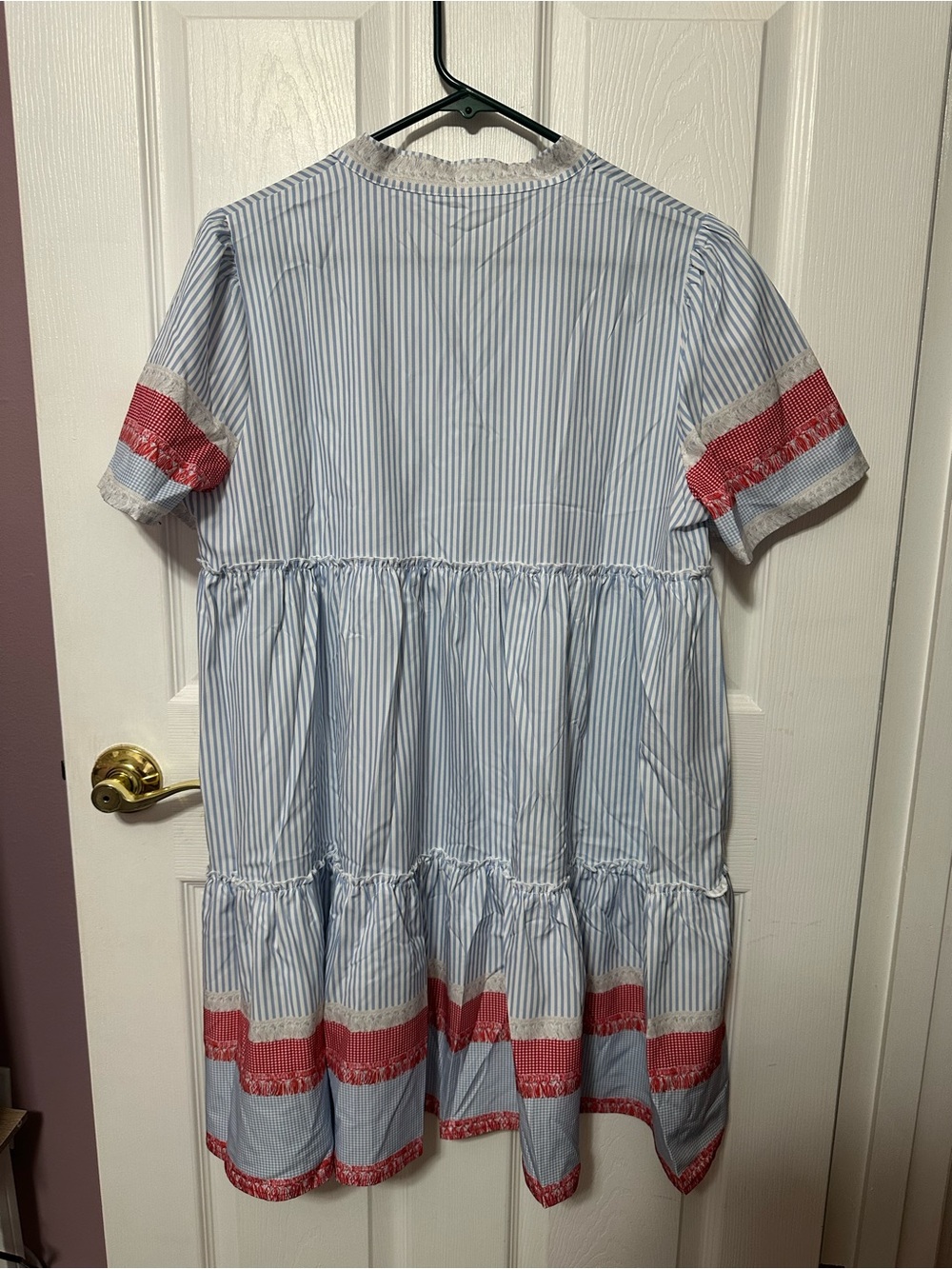 NWOT Size Large Red, White, Blue Patriotic Print Dress - Picture 4 of 4